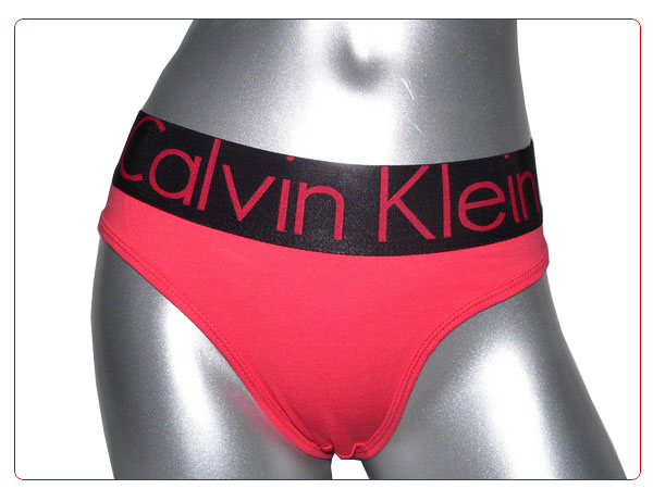 Calvin Klein Mujer Tanga Negro Rojo - Haga un click en la imagen para cerrar