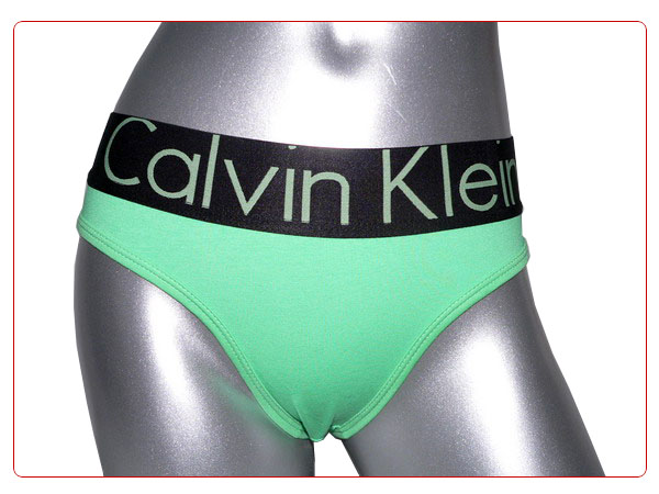 Calvin Klein Mujer Tanga Negro Verde - Haga un click en la imagen para cerrar